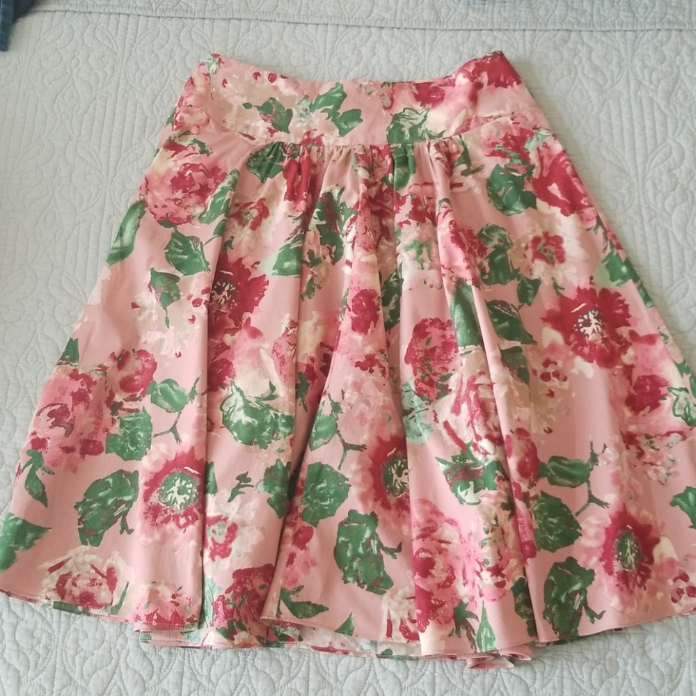Floral A-line skirt